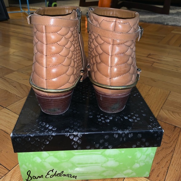 SAM EDELMAN EUC PORTER SADDLE LEATHER BOOTS 8.5 - Picture 7 of 8